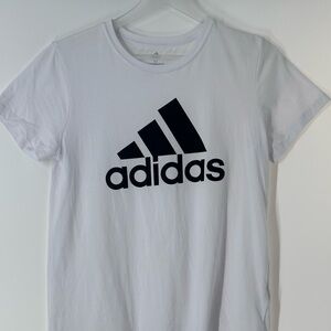 adidas White T-Shirt with Black Logo
